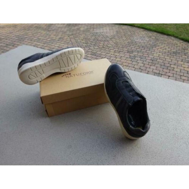 NIEUW Maat 46/47 Echt Leren Instap schoenen. De comfort NAT
