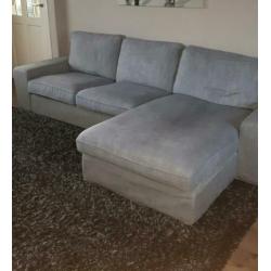 Grijze loungebank ikea afneembare hoezen