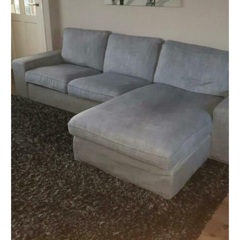 Grijze loungebank ikea afneembare hoezen
