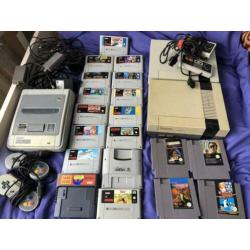 Super Nintendo met 13 games en controllers