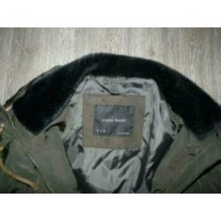 Winter bruin warme dikke dons veren winterjas Zara M 38 40.