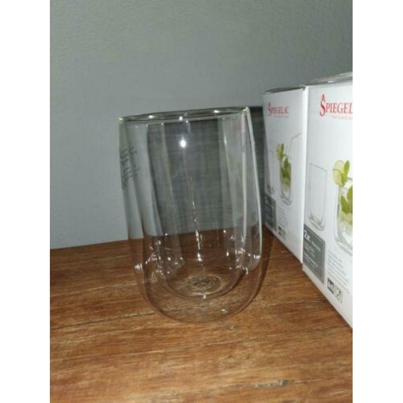 nieuwe Spiegelau 8x dubbelwandig theeglas