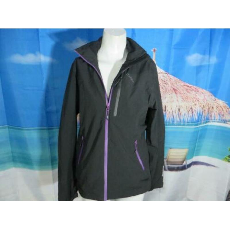 zwarte jas paars accent water windproof ademend mt 38 Rukka
