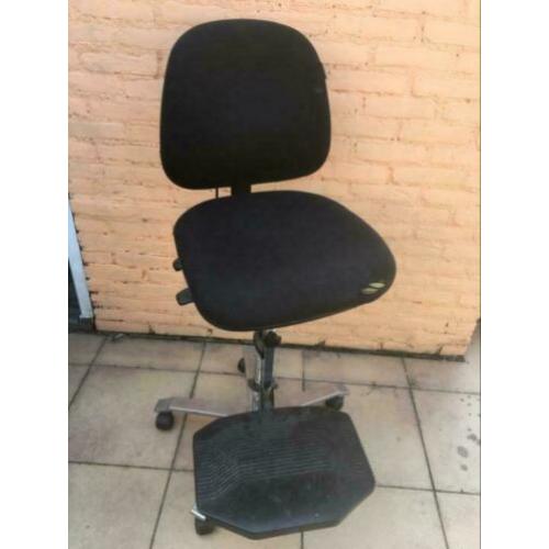 Ergo werkstoel 2308 incl lumbaal + voetenplank, werk stoel
