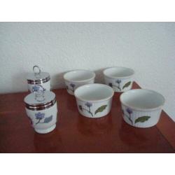 Royal Worcester Egg Coddlers en bakjes