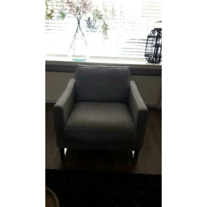Grijze loungebank ikea afneembare hoezen
