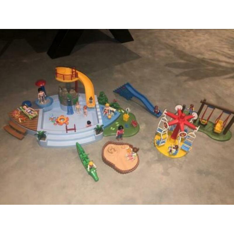 Playmobil zwembad + speeltuin