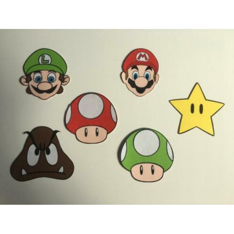 Supermario en vrienden voor traktatie, versiering, slingers