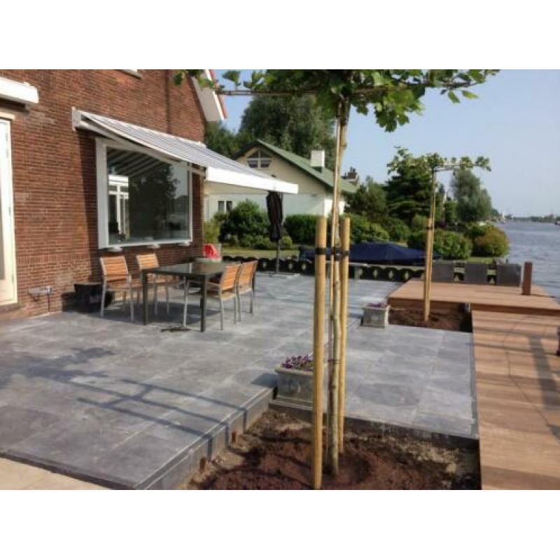terrastegels Chinees hardsteen / Spotted Bluestone 60x60 cm