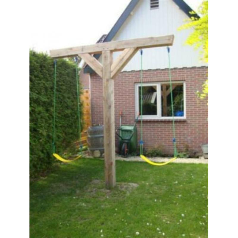 houten T schommel,houten L schommel