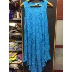 Blauw zomer jurk,maat: l