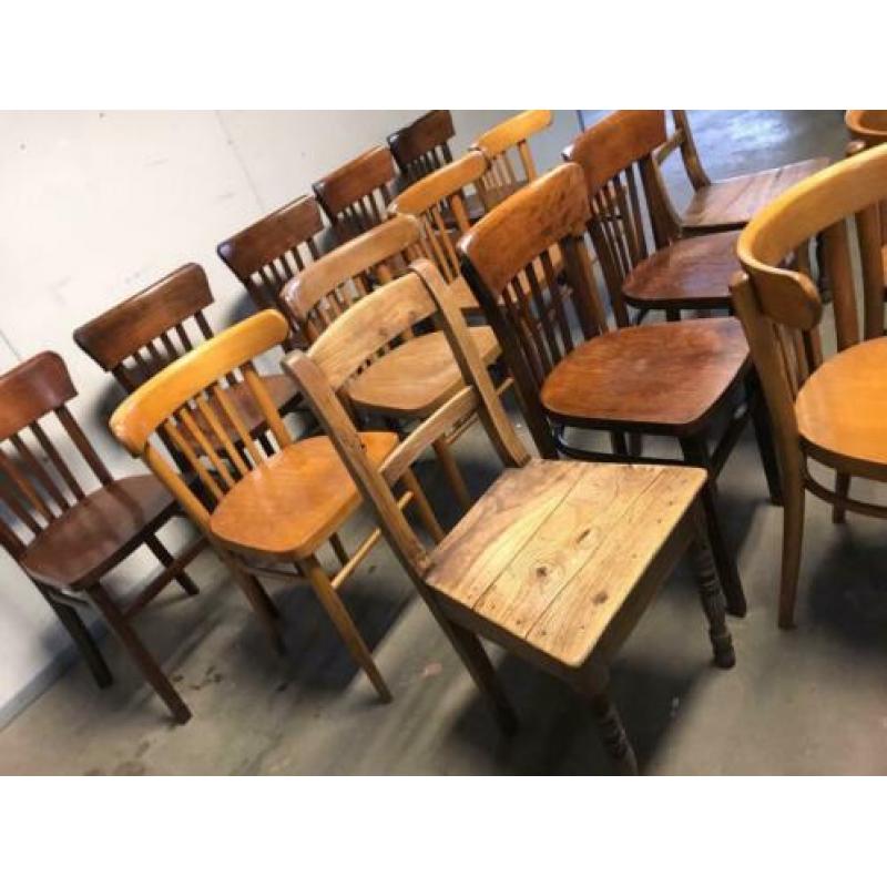 Vintage houten stoel / boerenstoel (lot / partij)