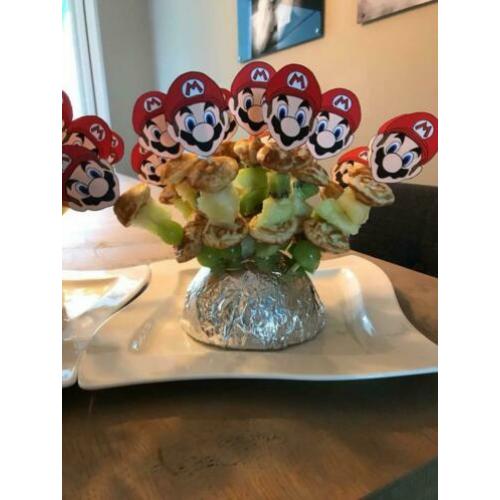 Supermario en vrienden voor traktatie, versiering, slingers
