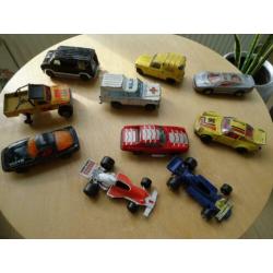 Autootjes Majorette en Matchbox.