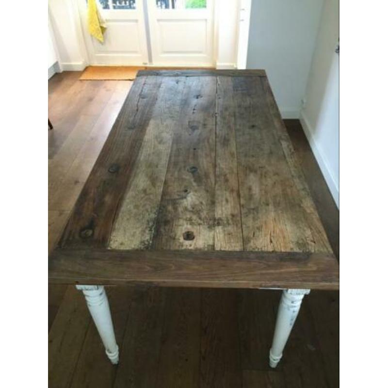 Houten tafel van oude staldeur 180x90