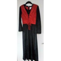 Gothic jurk , halloween, heks jurk / stretch stof