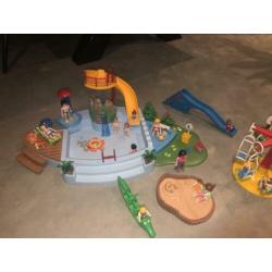 Playmobil zwembad + speeltuin