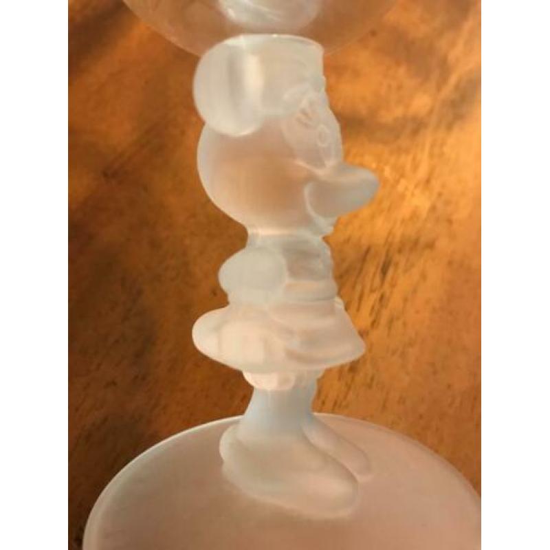Minnie mouse witte wijnglas wijn glas frosted onbeschadigd