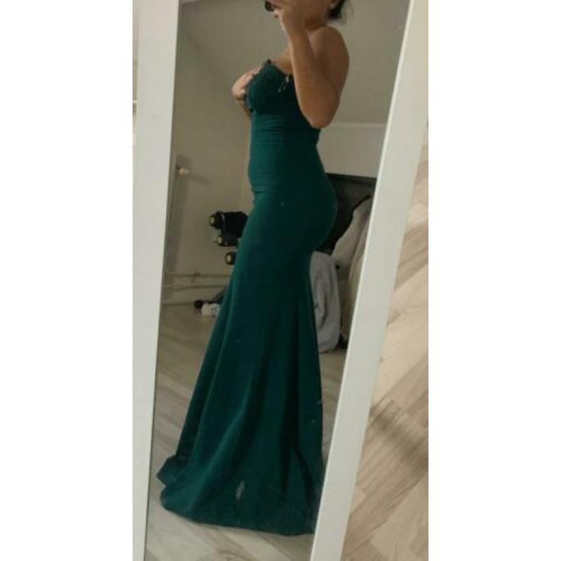 Prachtige strapless galajurk, abiye, maxi dress maat 36