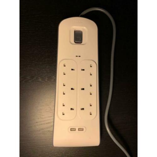 Power strip 6 British outlets + 2 USB ports Belkin