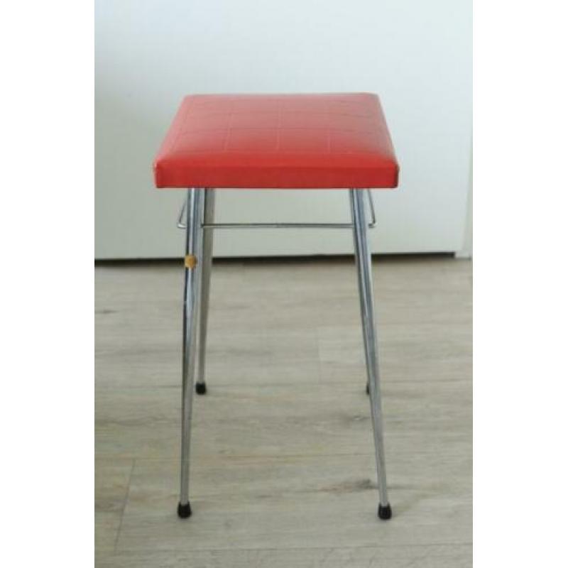 Vintage krukje van Brabantia - rode bekleding + buizenframe