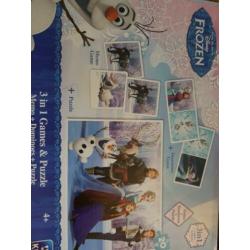 Frozen 3 in 1 games & puzzle