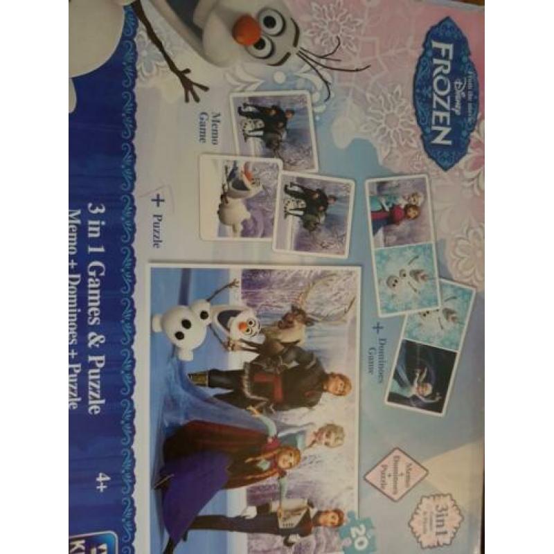 Frozen 3 in 1 games & puzzle