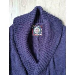 Paars vest - mouwloos - gebreid - maat M