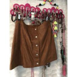 Boho bohemian bruine rok small