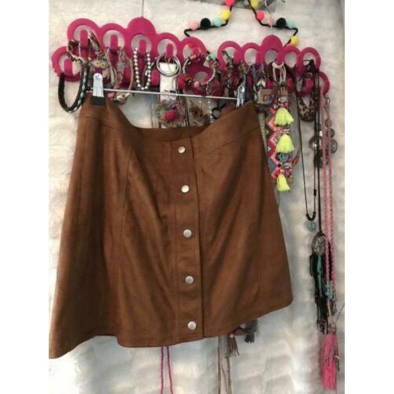 Boho bohemian bruine rok small