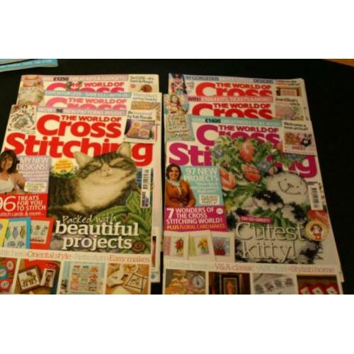 6x blad the World of Cross Stitching 185 t/m 190