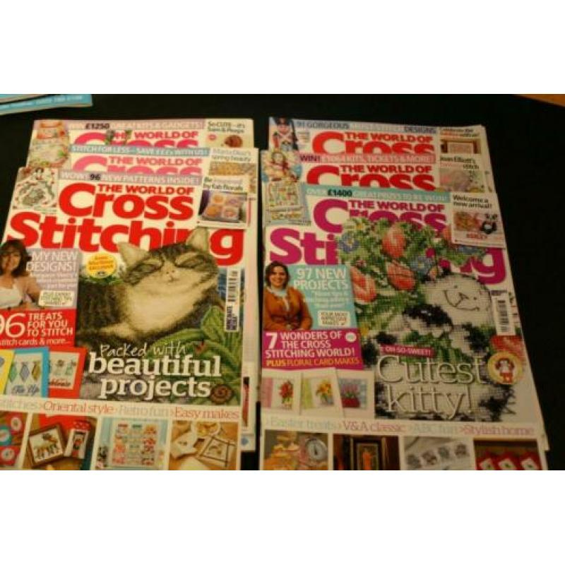 6x blad the World of Cross Stitching 185 t/m 190