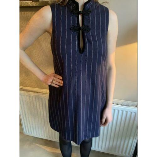 Ganni jurk donkerblauw maat 36