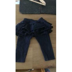 ?Topper?Gymp rokje met legging eraan maat 80 donker blauw