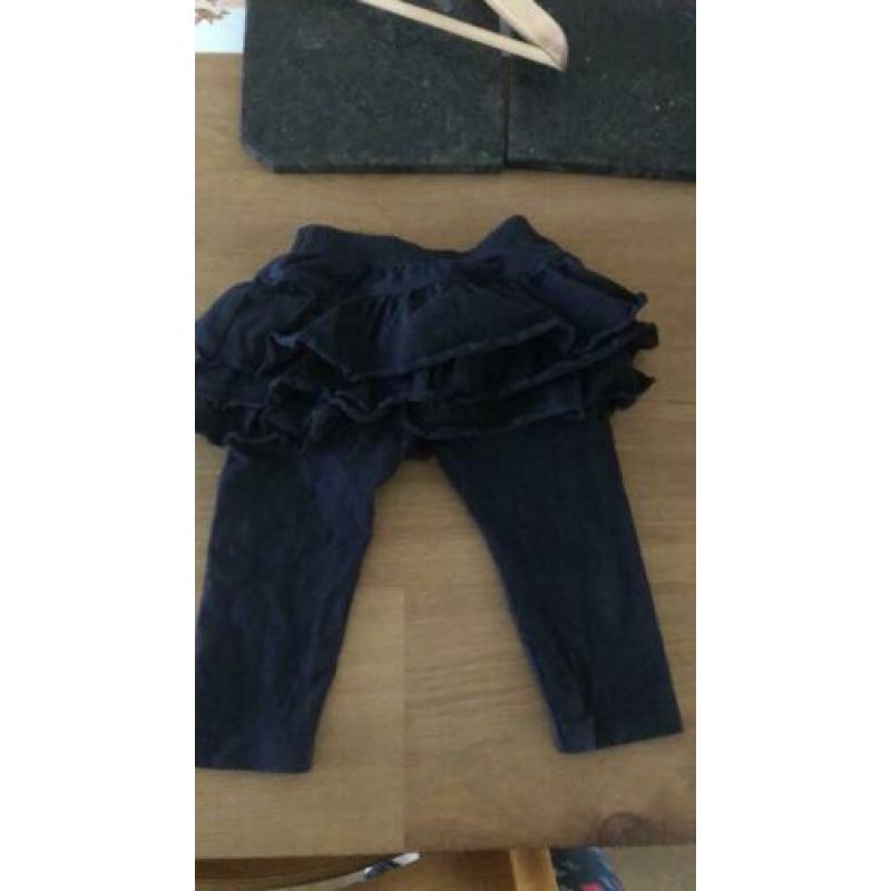 ?Topper?Gymp rokje met legging eraan maat 80 donker blauw