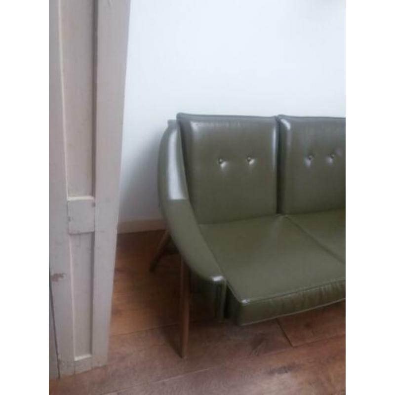 Retro vintage groene bank