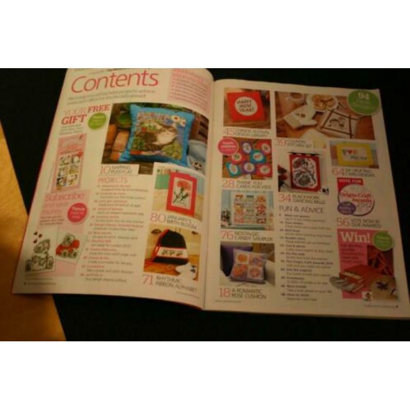 6x blad the World of Cross Stitching 185 t/m 190