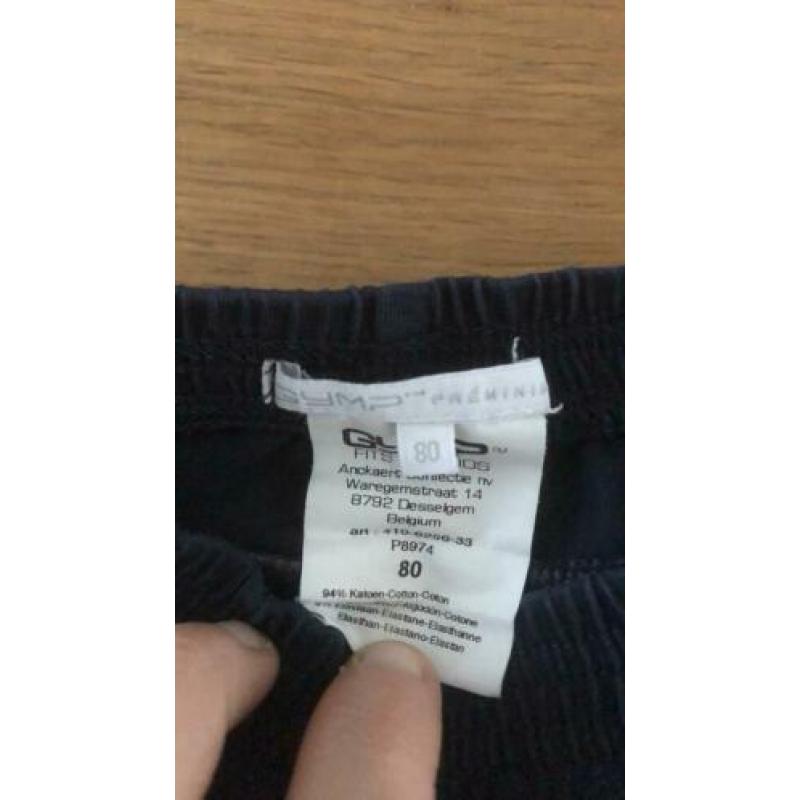 ?Topper?Gymp rokje met legging eraan maat 80 donker blauw
