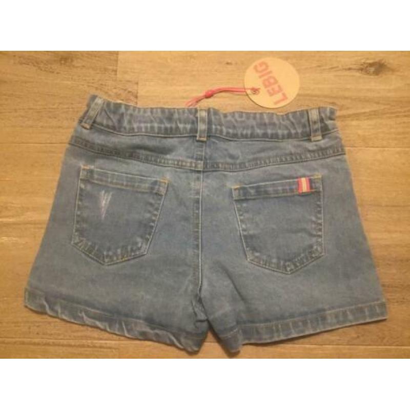 Nieuw kort spijkerbroekje jeans shorts Le Big merk 110/116