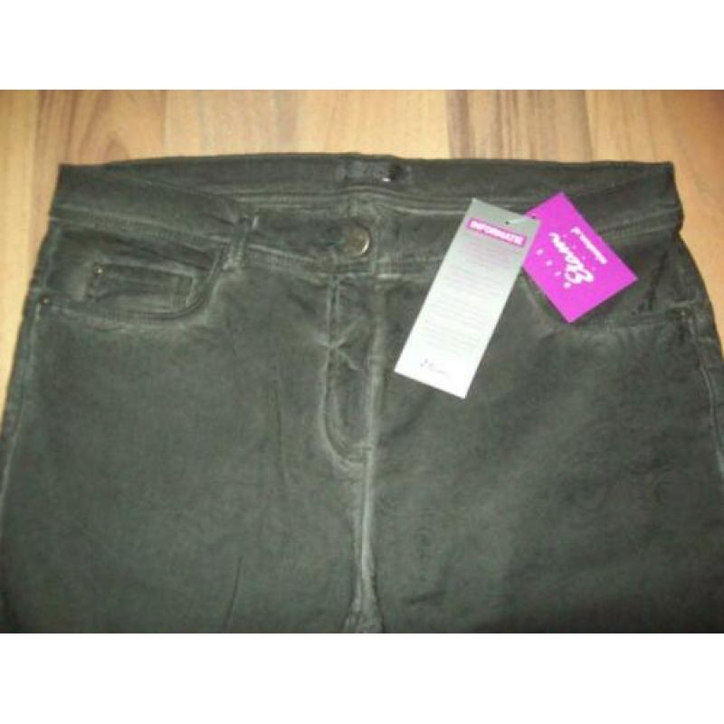 NIEUW! Stoere antraciet jeans met print van Miss Etam maat L