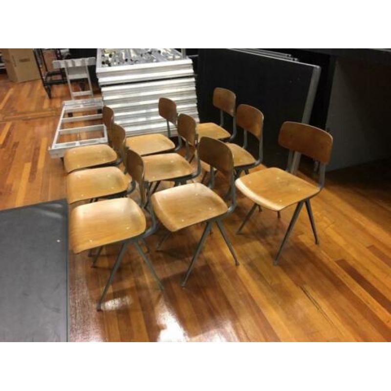 Vintage Friso Kramer Result schoolstoel (9 stuks)