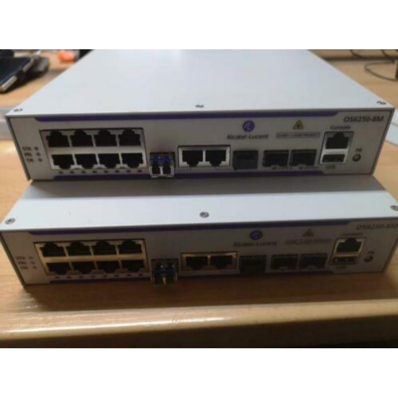 Alcatel Switches (2 stuks in stack) OS6250-8M (set prijs)