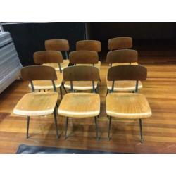 Vintage Friso Kramer Result schoolstoel (9 stuks)