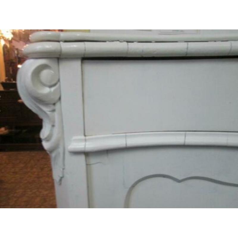 Witte Vintage Brocante Biedermeier Meidenkast Commode