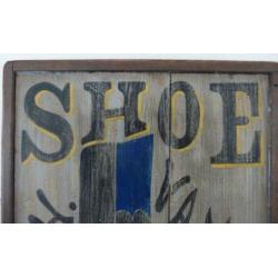 Handgeschilderd vintage houten bord/Shoe Shop/schoenmaker