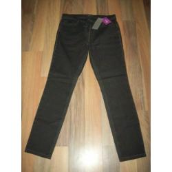 NIEUW! Stoere antraciet jeans met print van Miss Etam maat L