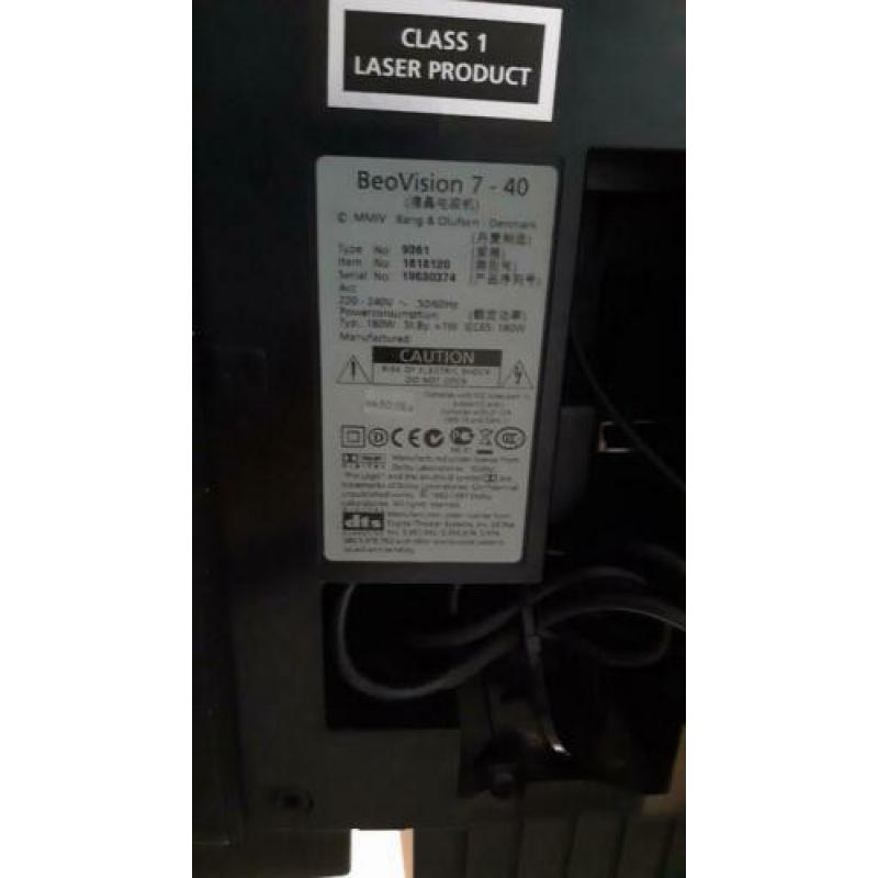 Prachtige Bang & Olufsen BeoVision 7-40 incl. Geen HDMI