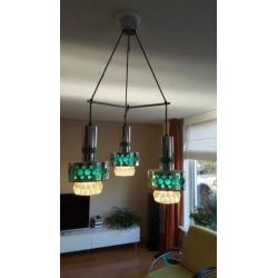 Prachtige jaren 70 retro hanglamp met chroom. Retro/ vintage