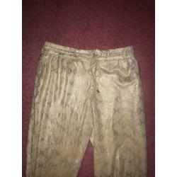 Gouden glans broek van Josh V maat xs vrije tijds broek