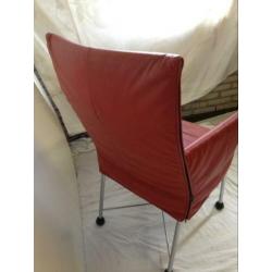 4 Originele Gerard vd Berg Chaplin Stoelen Montis Leder